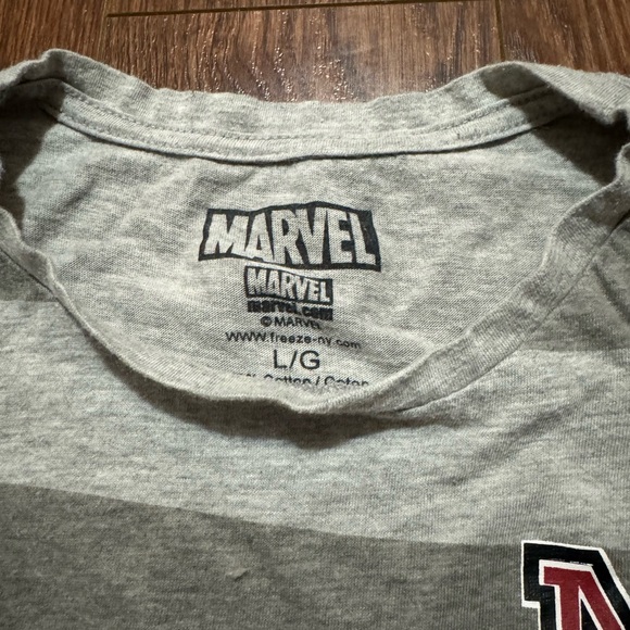 Marvel Gray Striped T-Shirt - Picture 2 of 7